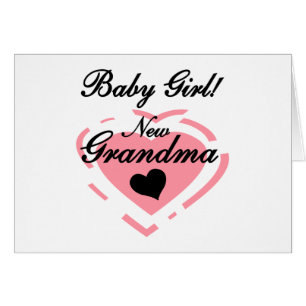 Nya mormor Flicka Tshirts och gåvor Hälsningskort