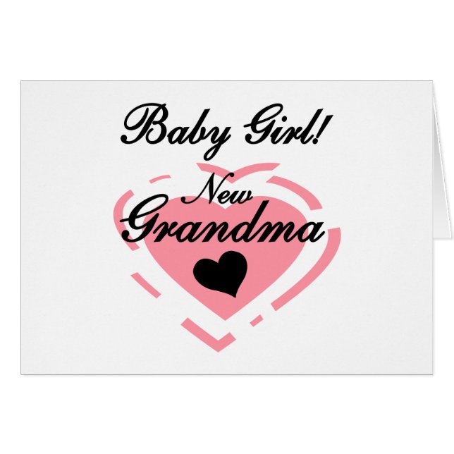 Nya mormor Flicka Tshirts och gåvor Hälsningskort (Framsidan Horizontal)