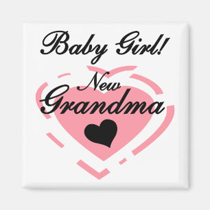 Nya mormor Flicka Tshirts och gåvor Magnet