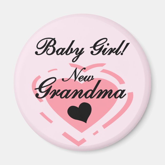 Nya mormor Flicka Tshirts och gåvor Magnet (Framsidan)
