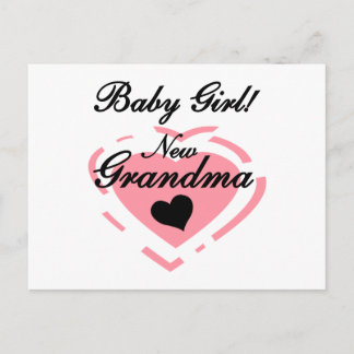 Nya mormor Flicka Tshirts och gåvor Vykort