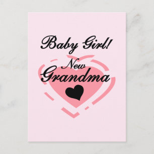 Nya mormor Flicka Tshirts och gåvor Vykort