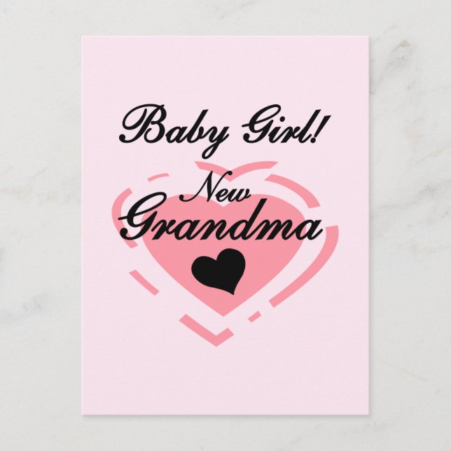 Nya mormor Flicka Tshirts och gåvor Vykort (Framsida)