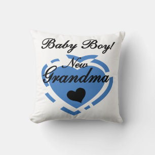 Nya mormor Pojke Blue Heart-gåvor Kudde