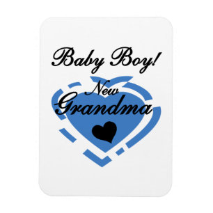 Nya mormor Pojke Blue Heart-gåvor Magnet