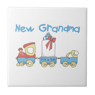 Nya mormor-Tåg-gåvor Kakelplatta