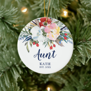 Nya Moster-etablerade Blommigtar i Personlig Land Julgransprydnad Keramik
