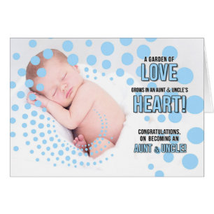 Nya Moster och farbror Grattisar på Nephew Blue Hälsningskort