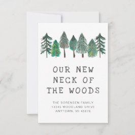 Nya Nacke i Skogen Family Photo Flytta Meddelande