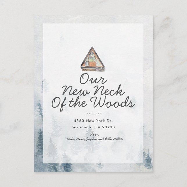 Nya Nacke i Skogen Flytta Vykort (Framsida)