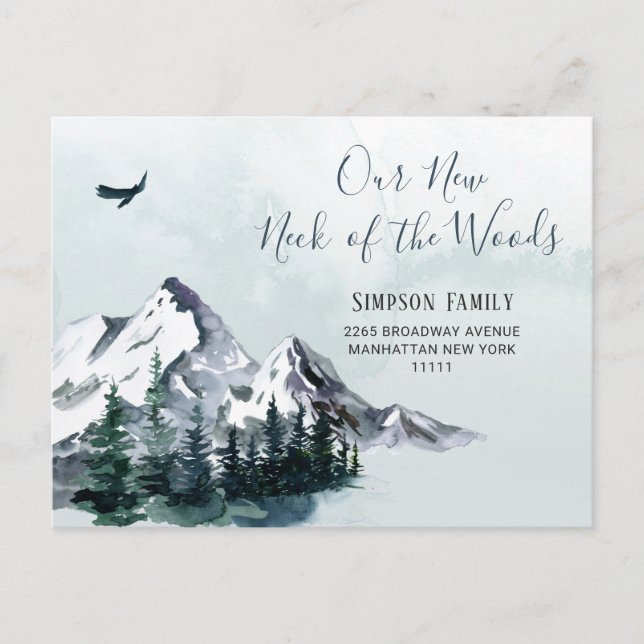 Nya Nacke i Skogen Flytta Vykort (Framsida)