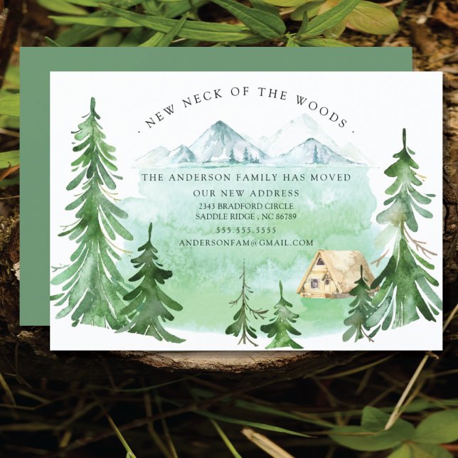 Nya Nacke i Skogen | Modern underrättelse om Flytt Inbjudningar (Skapare uppladdad)