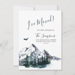 Nya Nacke på Skogen Flytta Announcement Card Meddelande