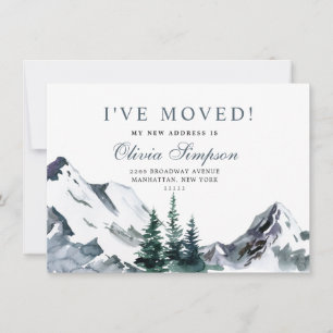 Nya Nacke på Skogen Flytta Announcement Card Meddelande