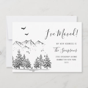 Nya Nacke på Skogen Flytta Announcement Card Meddelande