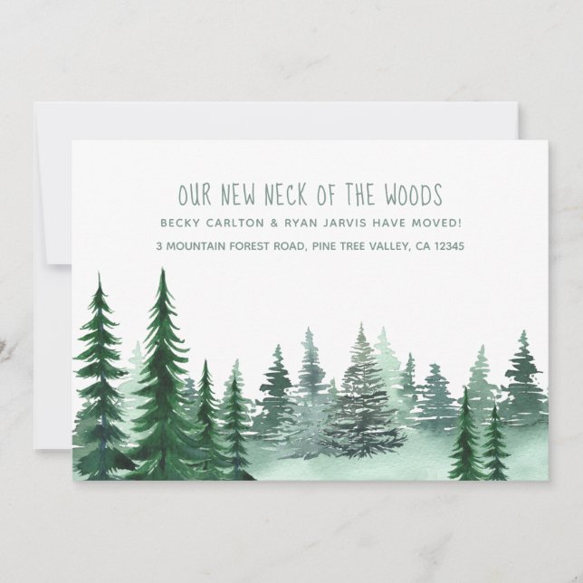 Nya Nacke vid Flyttan av skogarna i Skogen Gräs Meddelande (Framsida)