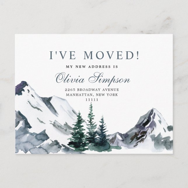 Nya Nacke vid Skogen Flytta Meddelande Vykort (Framsida)