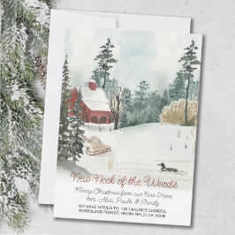 Nya Nacke vid Skogen Traditional Helgdag Flytta Meddelande