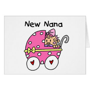 Nya Nana för flicka T-tröja och gåvor Hälsningskort