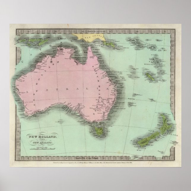 Nya Nederländerna och Nya Zeeland Poster (Framsidan)