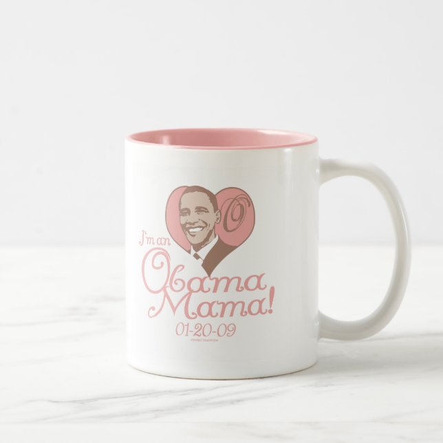 Nya Obama mammor 2009 utrustar Två-Tonad Mugg (Höger)