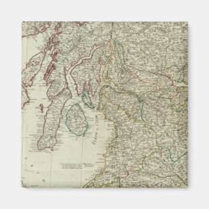 Nya och korrekta karta i Skottland Magnet