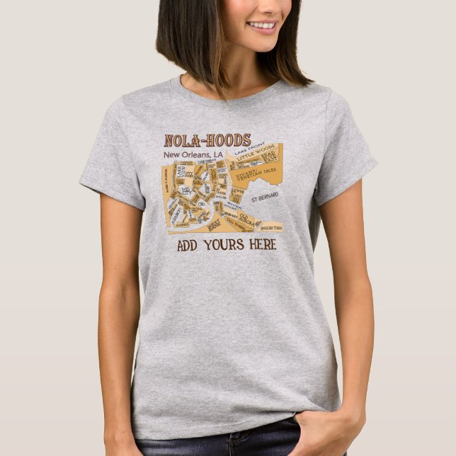 Nya orleaner i Karta, NOLA_HUVOR T Shirt (Framsida)