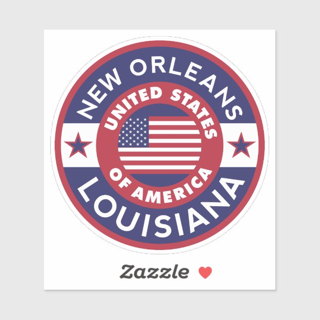 NYA ORLEANER, Louisiana Klistermärken (Ark)