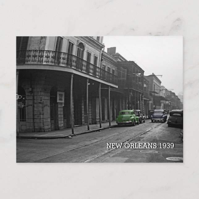 NYA ORLEANS 1939 FÄRGFOTOGRAPH-VINTAGE VYKORT (Framsida)