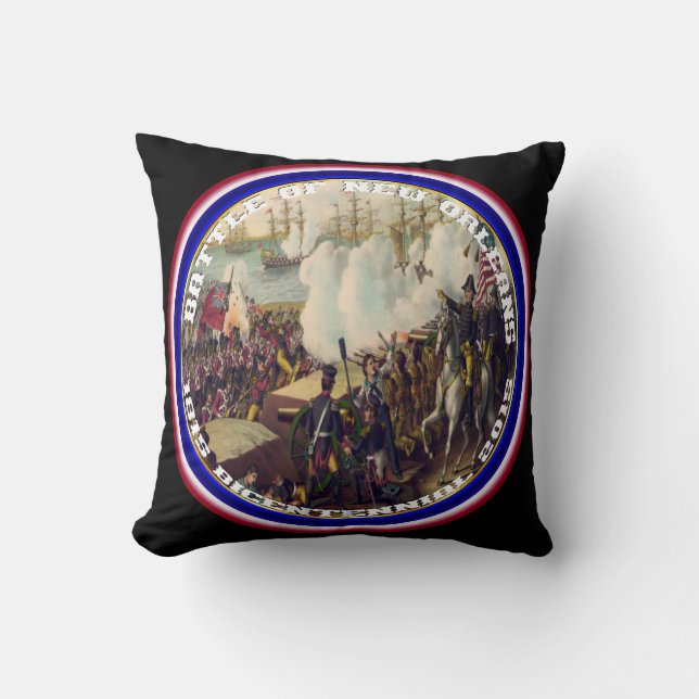 Nya Orleans Battle Bicentennial Läs nedan Kudde (Framsida)