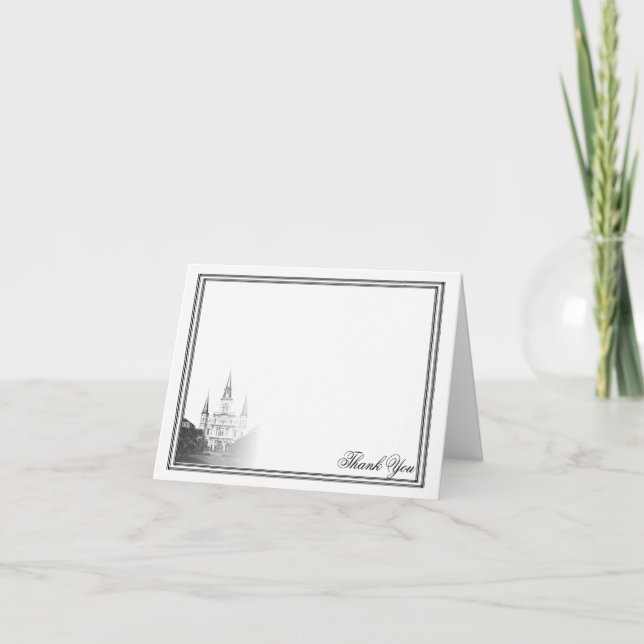 Nya Orleans Destinationsbröllop Tack Kort (Framsida)