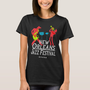Nya Orleans-festivalen för Jazz Music Gift Louisia T Shirt