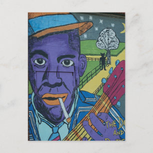 NYA ORLEANS JAZZ GRAFFITI ART POSTCARD VYKORT
