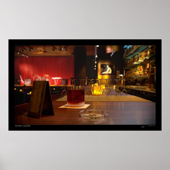Nya Orleans - Pub & Lounge 3D Poster (Framsidan)