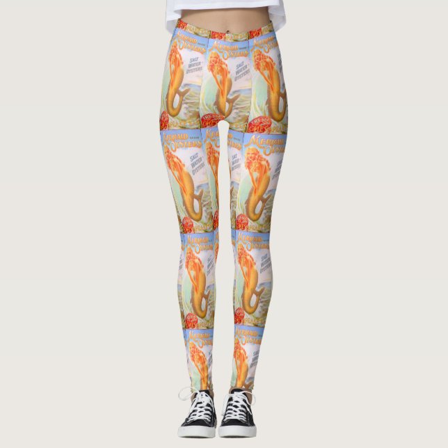 nya ostronsjöjungfruar leggings (Framsida)