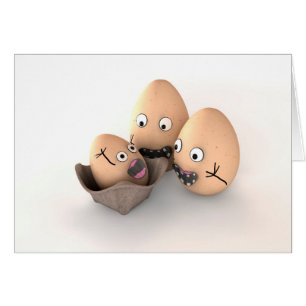 Nya överordnade äggtecken hälsningskort