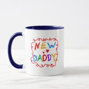 Nya pappaTshirts och gåvor för primära färger Mugg