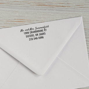 Nya par Personliger Returadress Self-bläck Självfärgande Stämpel