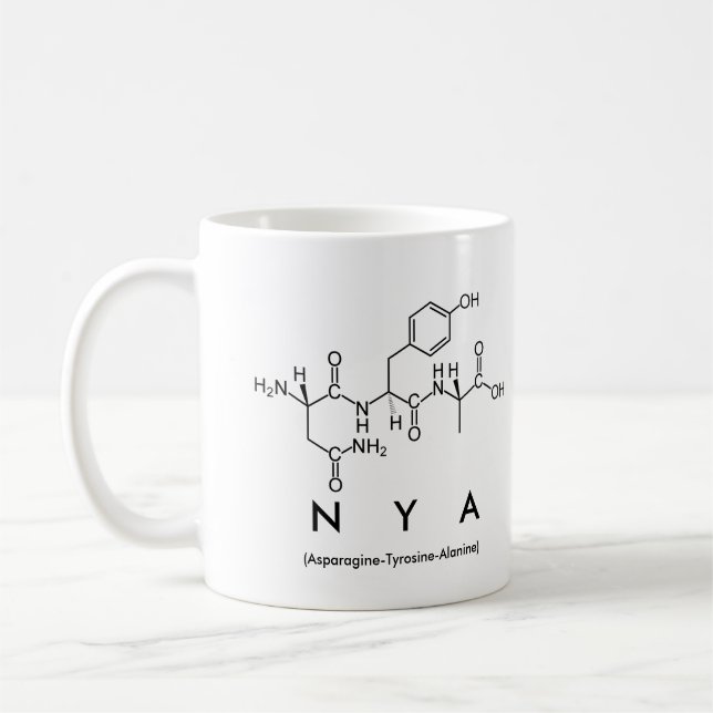 Nya peptide namn mugg (Vänster)