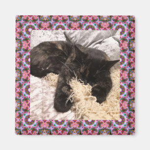 Nya Pet Rosa Grönt Julstjärnan Ram Magnet