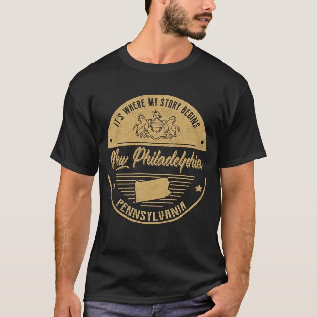 Nya Philadelphia Pennsylvania Det är var min histo T Shirt (Framsida)
