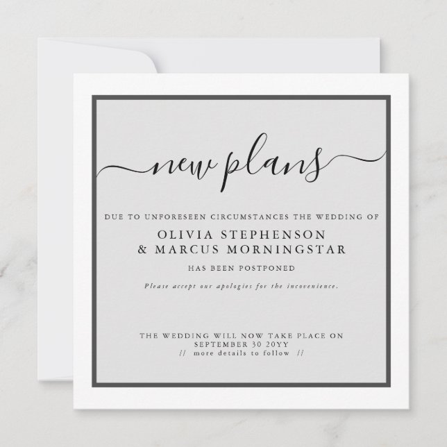 Nya planer för det moderna uppskjutna evenemangsme inbjudningar (Framsida)