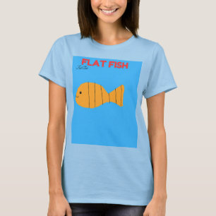Nya platta fiskvänner, tjock, kattvänner, kvinnor t shirt