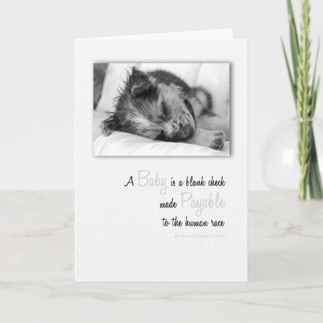 Nya Puppy Baby Grattisar Kort (Framsida)