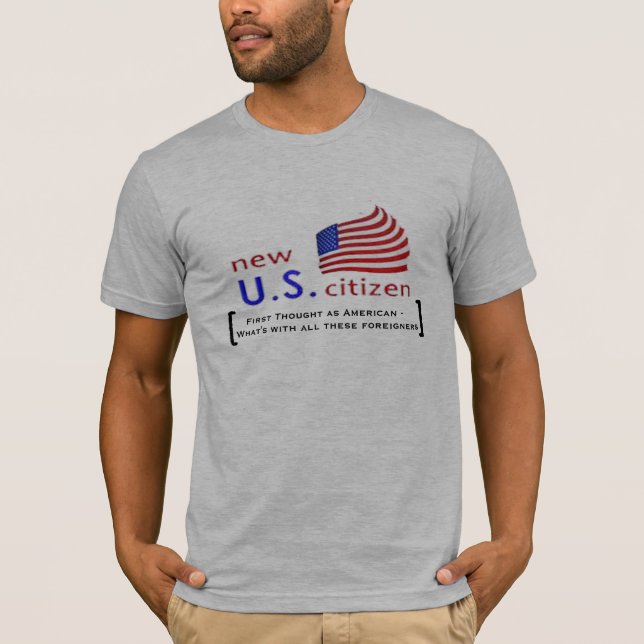 nya randar för stjärna för amerikanUS-medborgare T Shirt (Framsida)