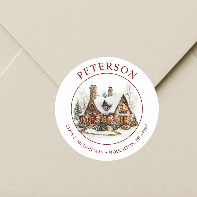 Nya Returetiketter i jultomten Runt Klistermärke (Skapare uppladdad)