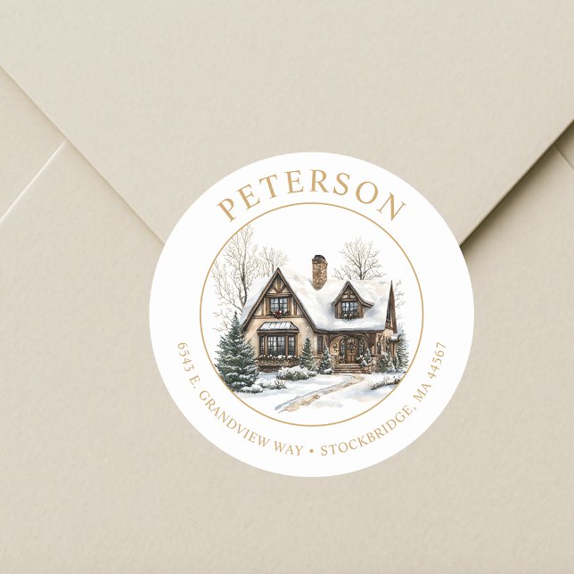 Nya Returetiketter i jultomten Runt Klistermärke (Skapare uppladdad)