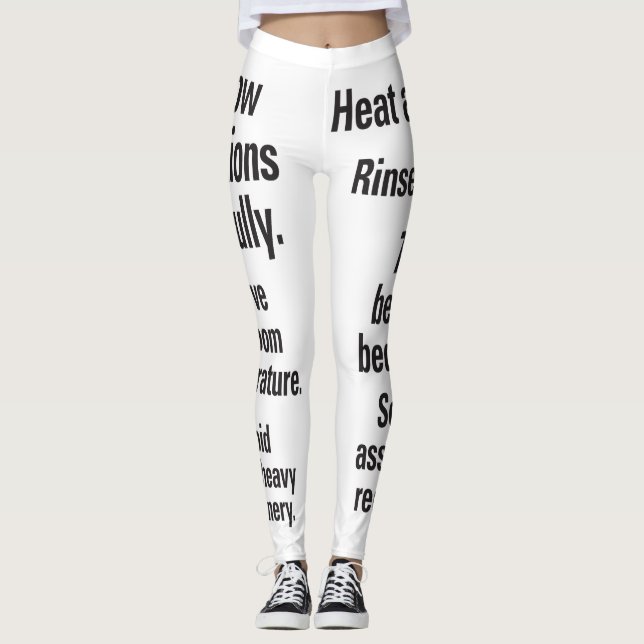 Nya riktningar, svart text leggings (Framsida)
