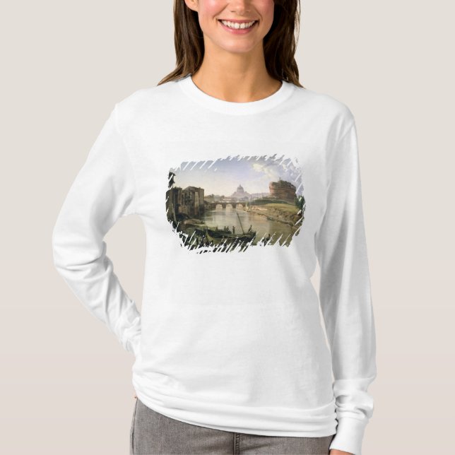 Nya Rome med Castelen Sant'Angelo Tee Shirt (Framsida)