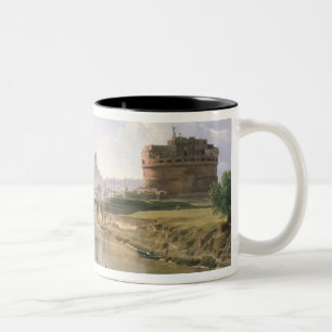 Nya Rome med Castelen Sant'Angelo Två-Tonad Mugg
